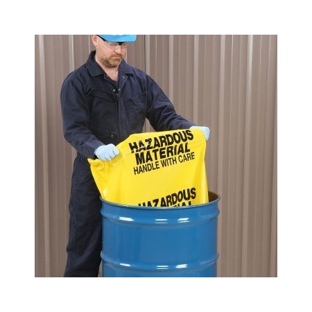 Pig Trash Bags, 18 in x 30 in, 3 mil (76 microns), Black/Yellow, 50 PK BAG202-S